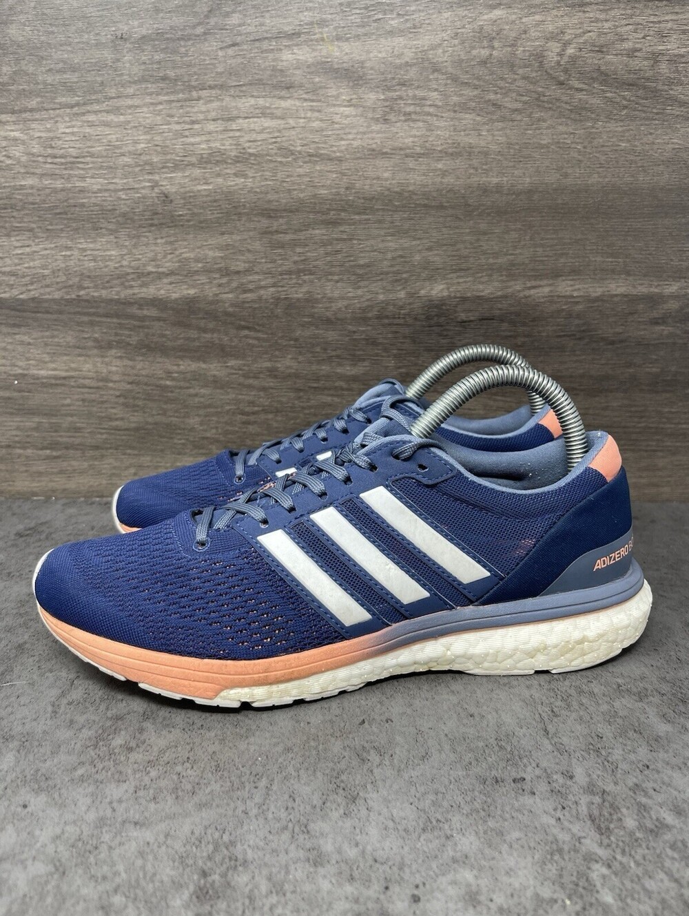 Adidas Adizero Boston 6 Blue Orange Size 7.5 Womens Boost Running Shoes Bb6418